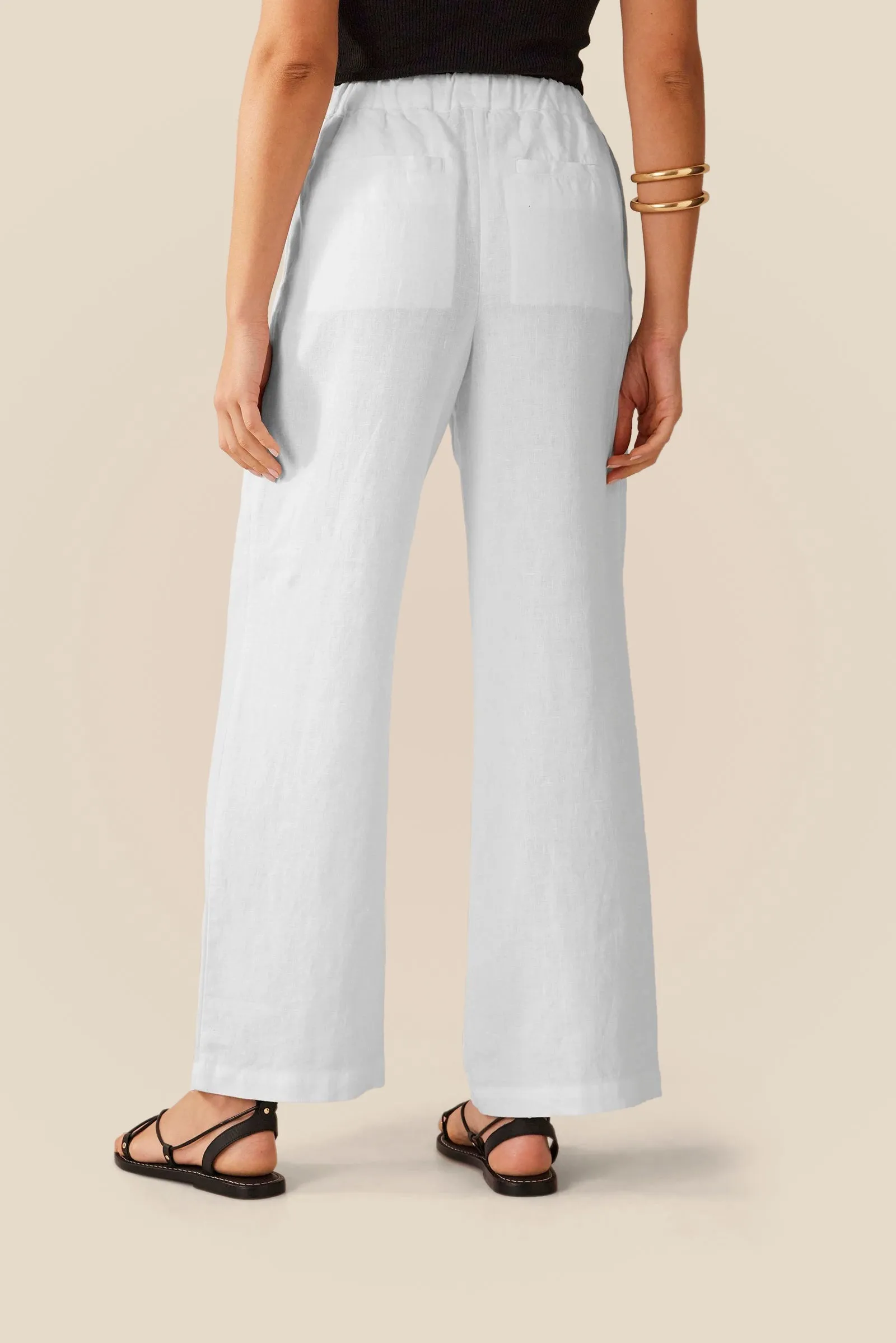 Linen Pull On Trousers