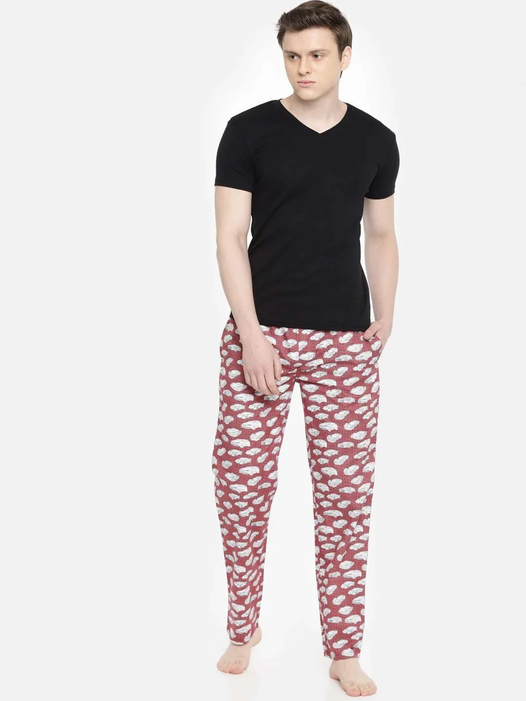 Men Abstract Printed Lounge Pant