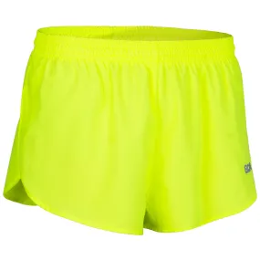 Men's 1" Elite Split Shorts- Neon Yellow