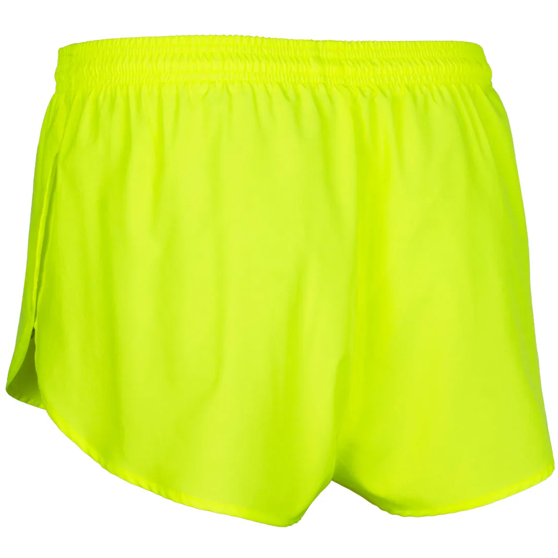 Men's 1" Elite Split Shorts- Neon Yellow