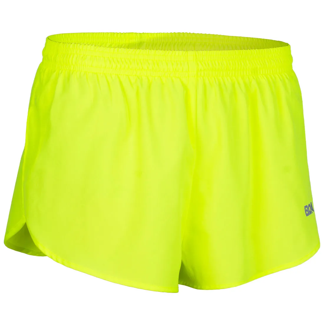 Men's 1" Elite Split Shorts- Neon Yellow