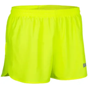 Men's 3" Half Split Trainer Shorts- Neon Yellow