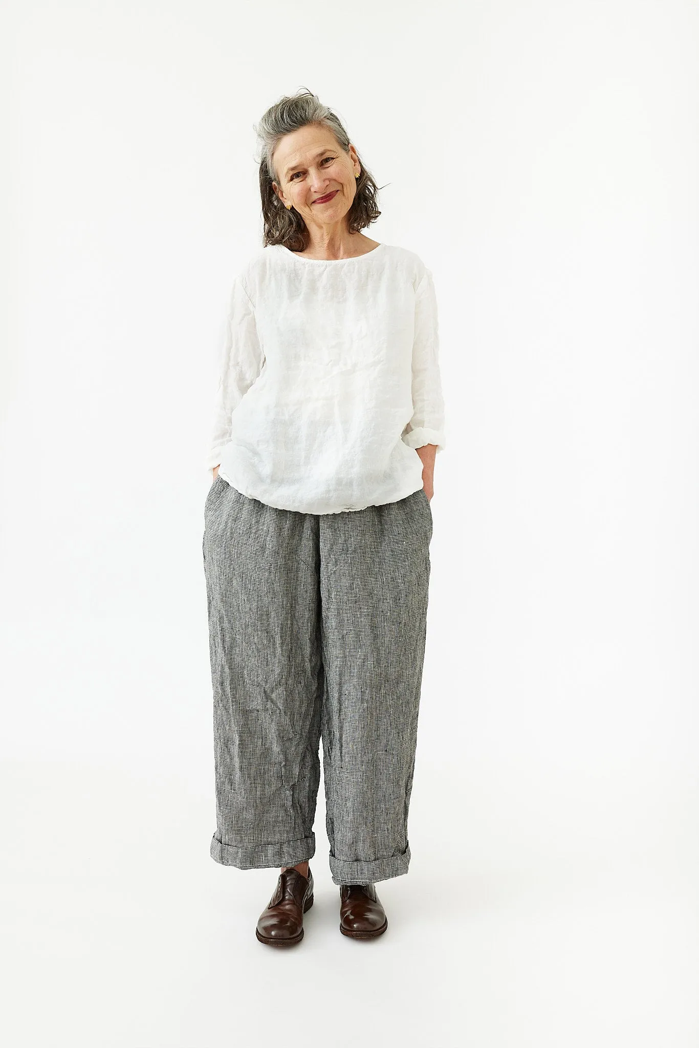 Metta - Jade Simple Linen Top