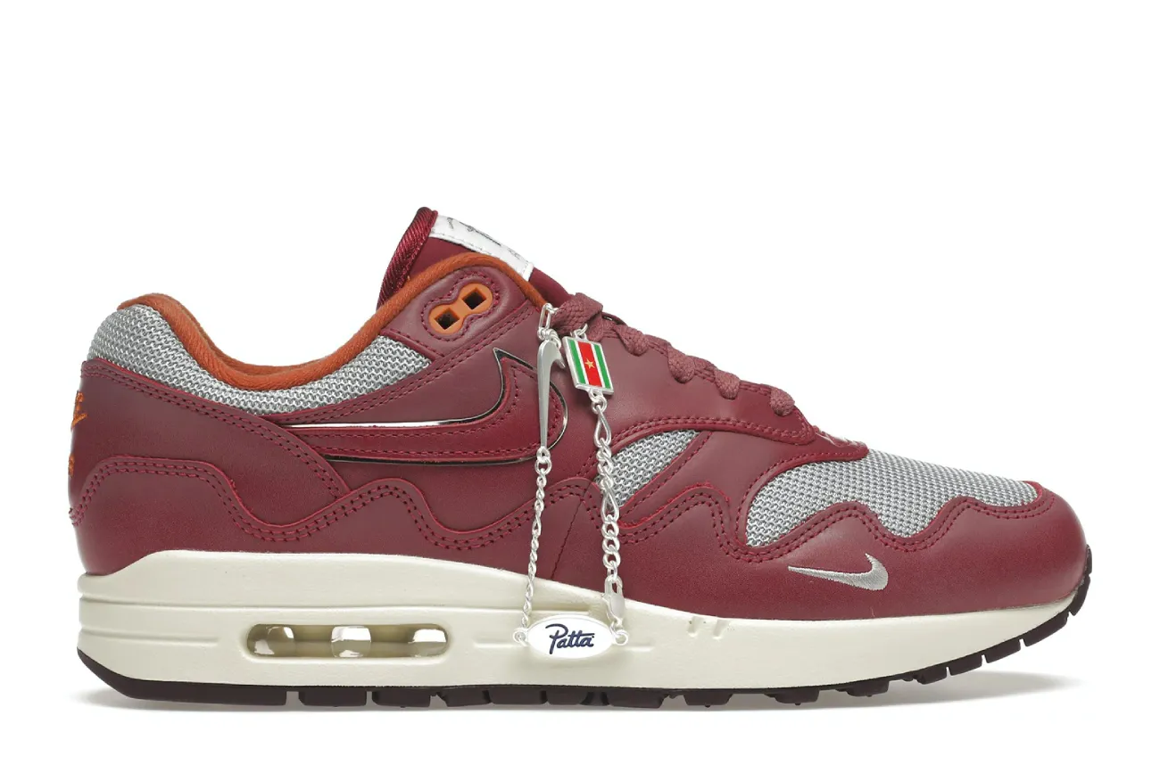 Nike Air Max 1 Patta Waves Rush Maroon (with Bracelet)