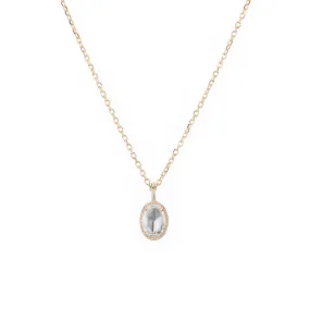 Oval Rose Cut Diamond Necklace