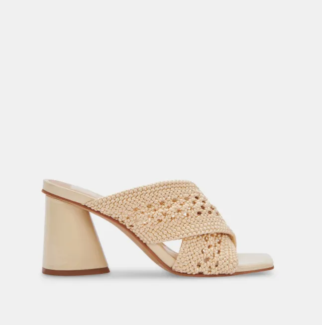 Patch Heels in Vanilla Woven