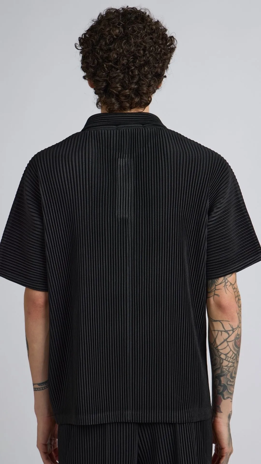 Pleated Shirt In Black