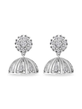 Rani Pure 925 Silver Jhumka Earrings