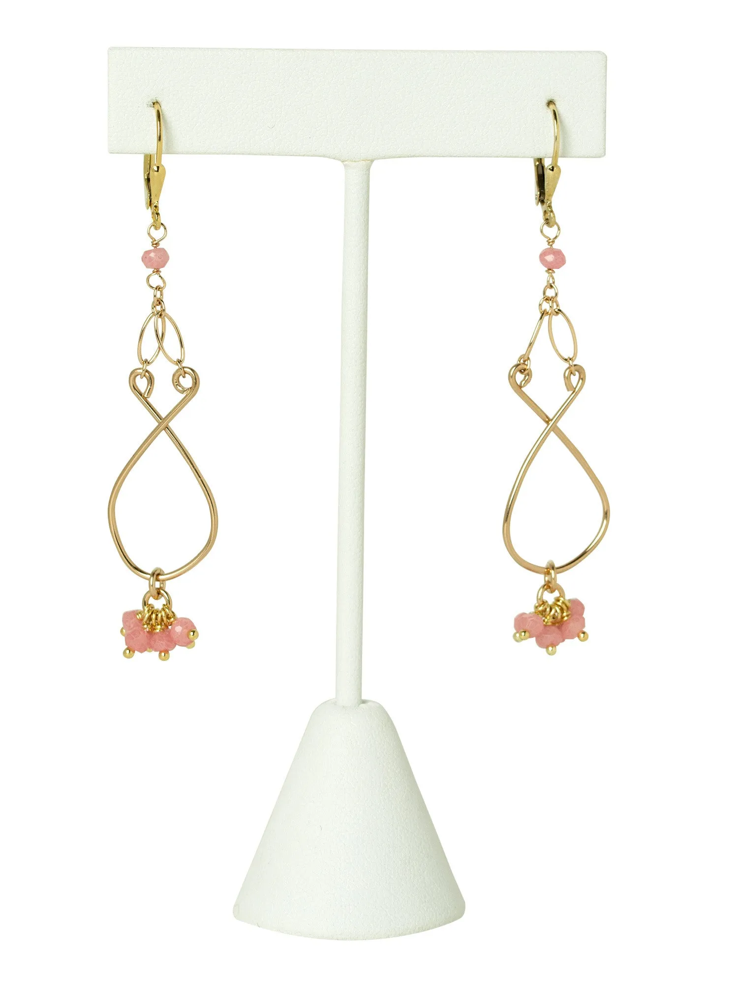 Rose Quartz Filigree Earrings