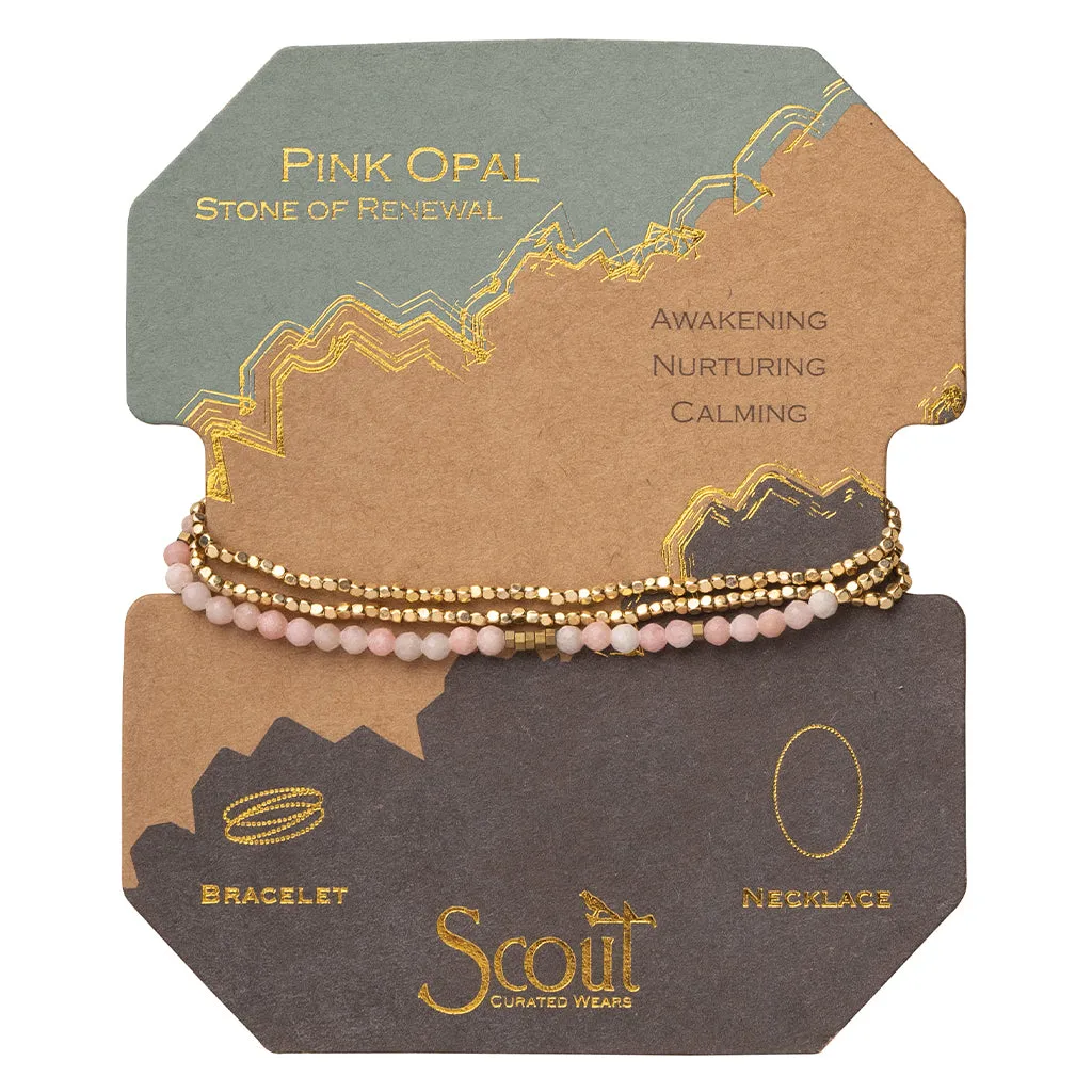 Scout Curated Wears Delicate Stone Wrap - Pink Opal