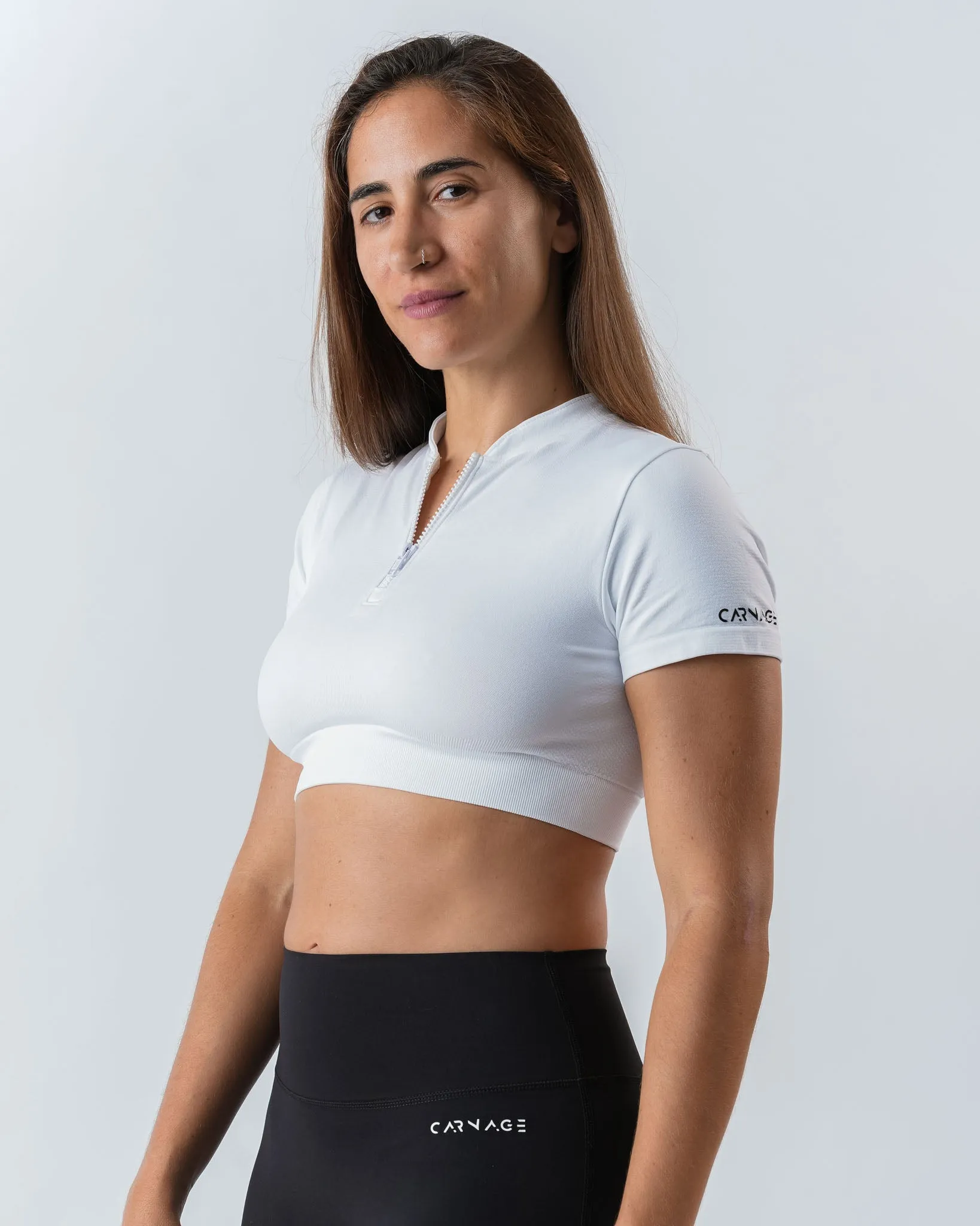 Seamless Essential Quarter Zipup Top