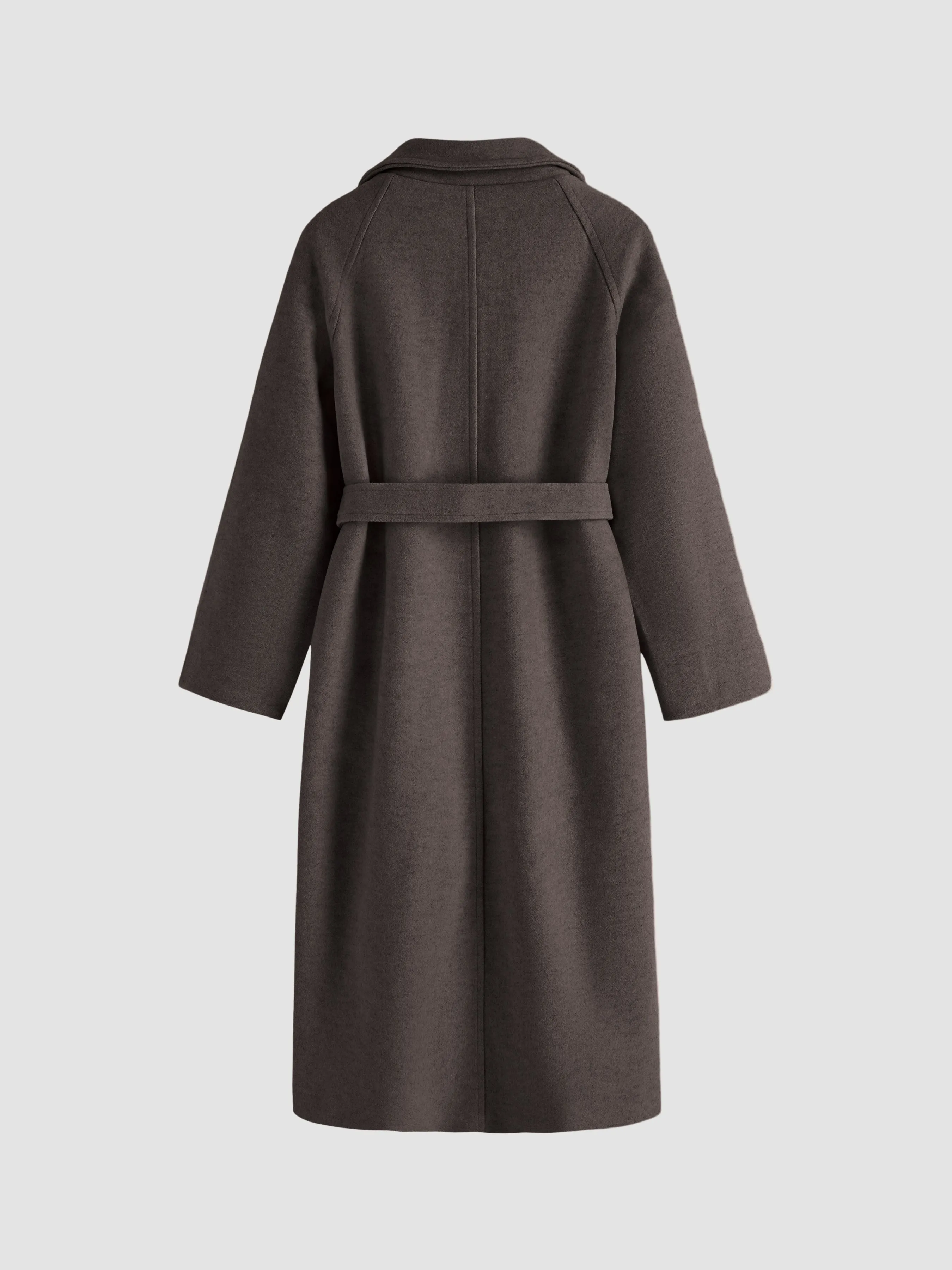 Soft Wool Belted Long Coat