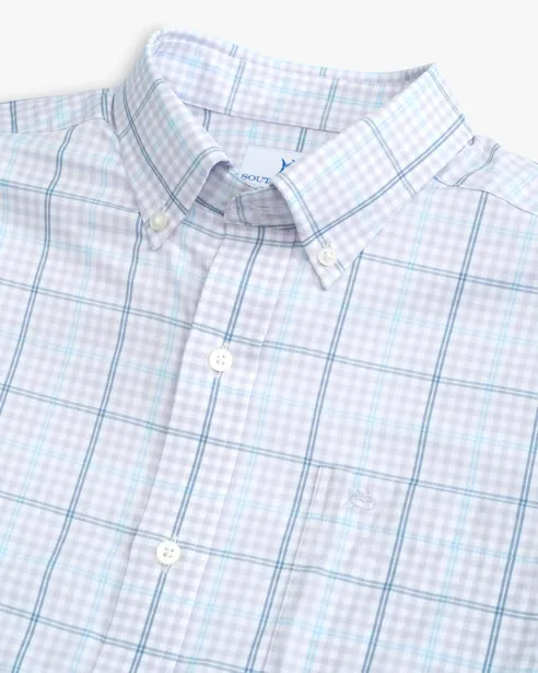 Southern Tide brrr° Intercoastal Rainer Check Long Sleeve Sport Shirt - Orchid Petal