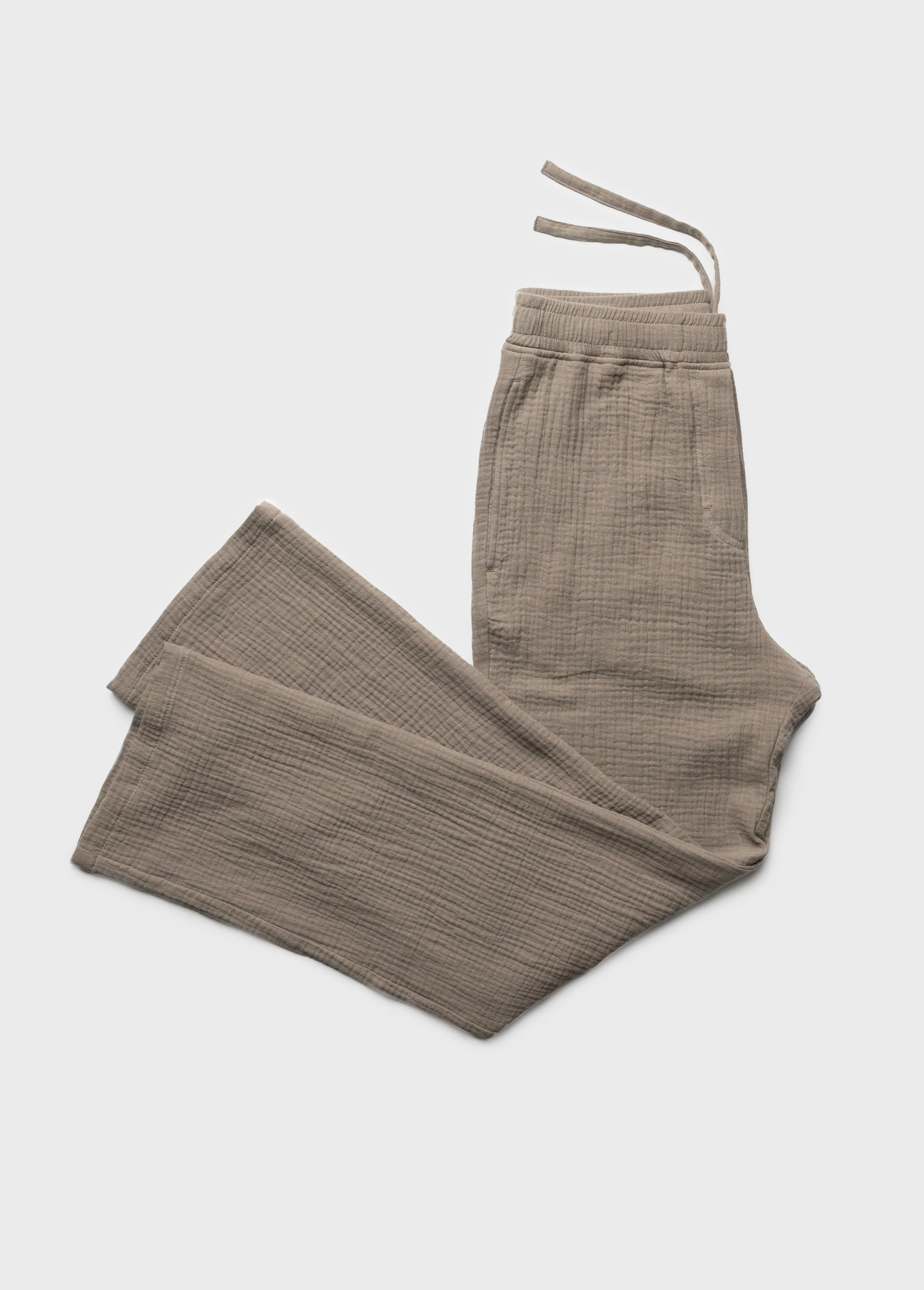 Straight Summer Trousers - Light Brown