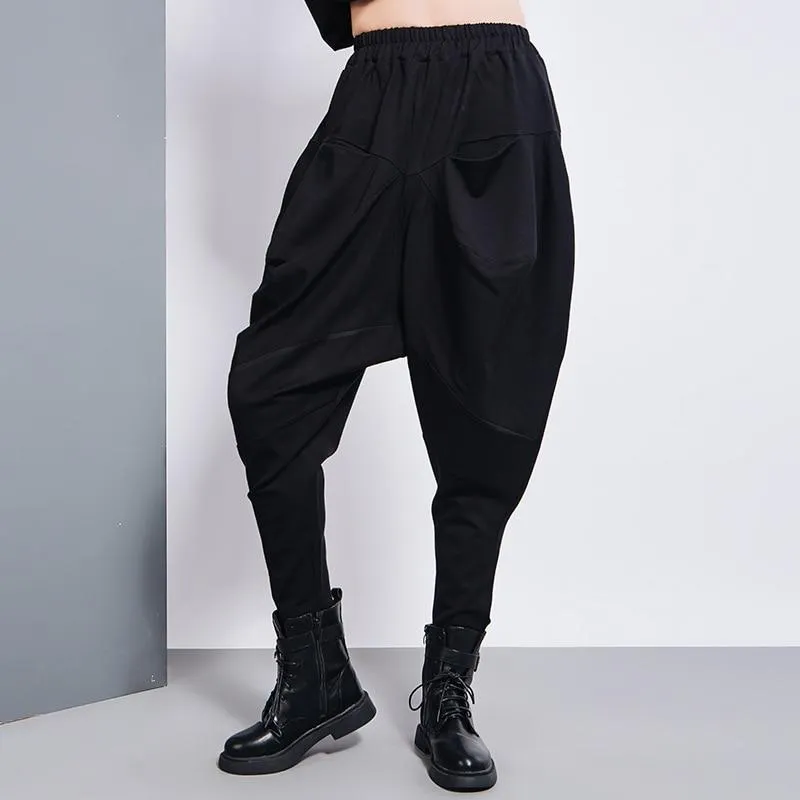 Tanaka Pocket High Waist Harem Pants - Black