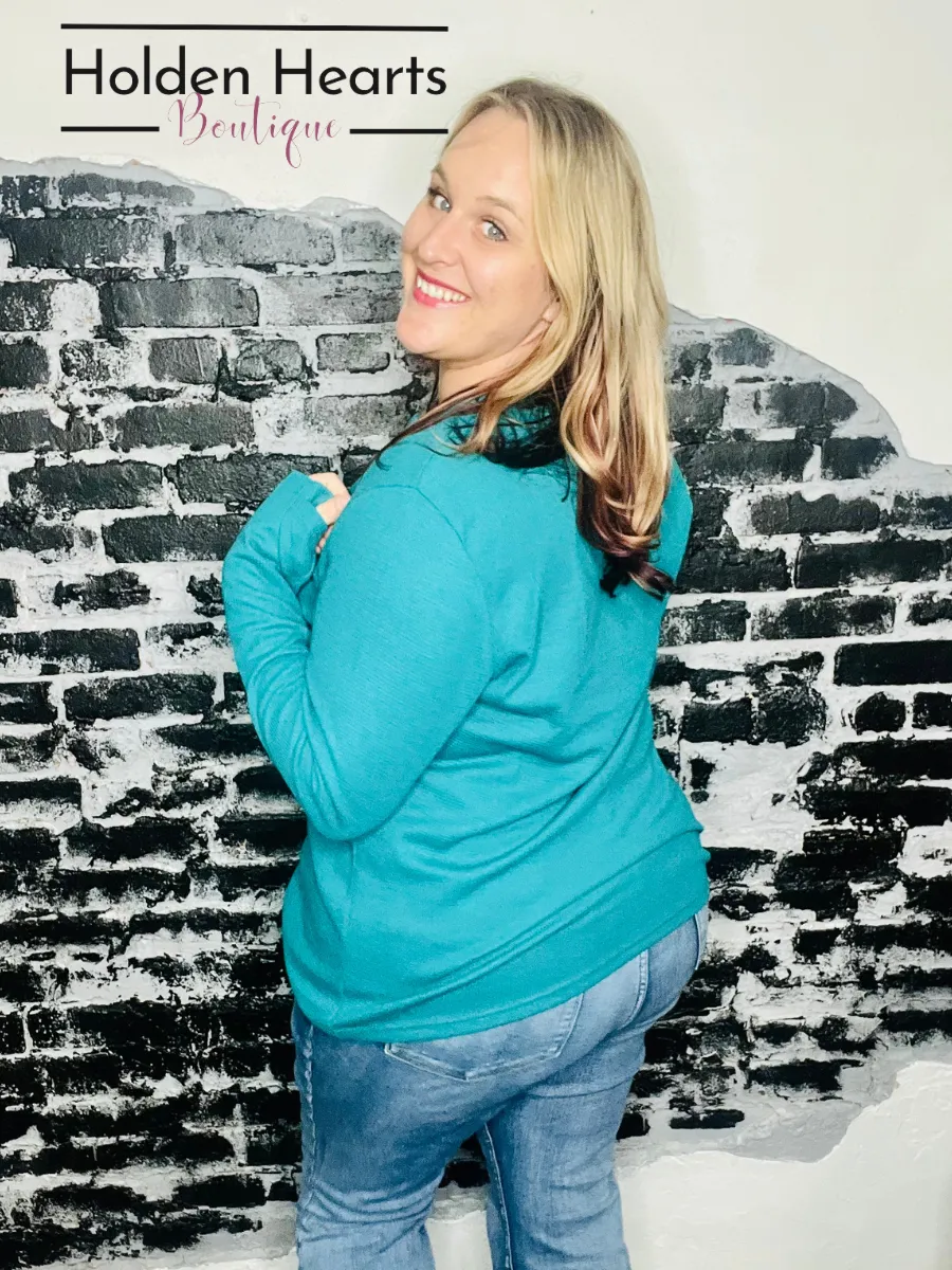 Teal Harper Long Sleeve Henley