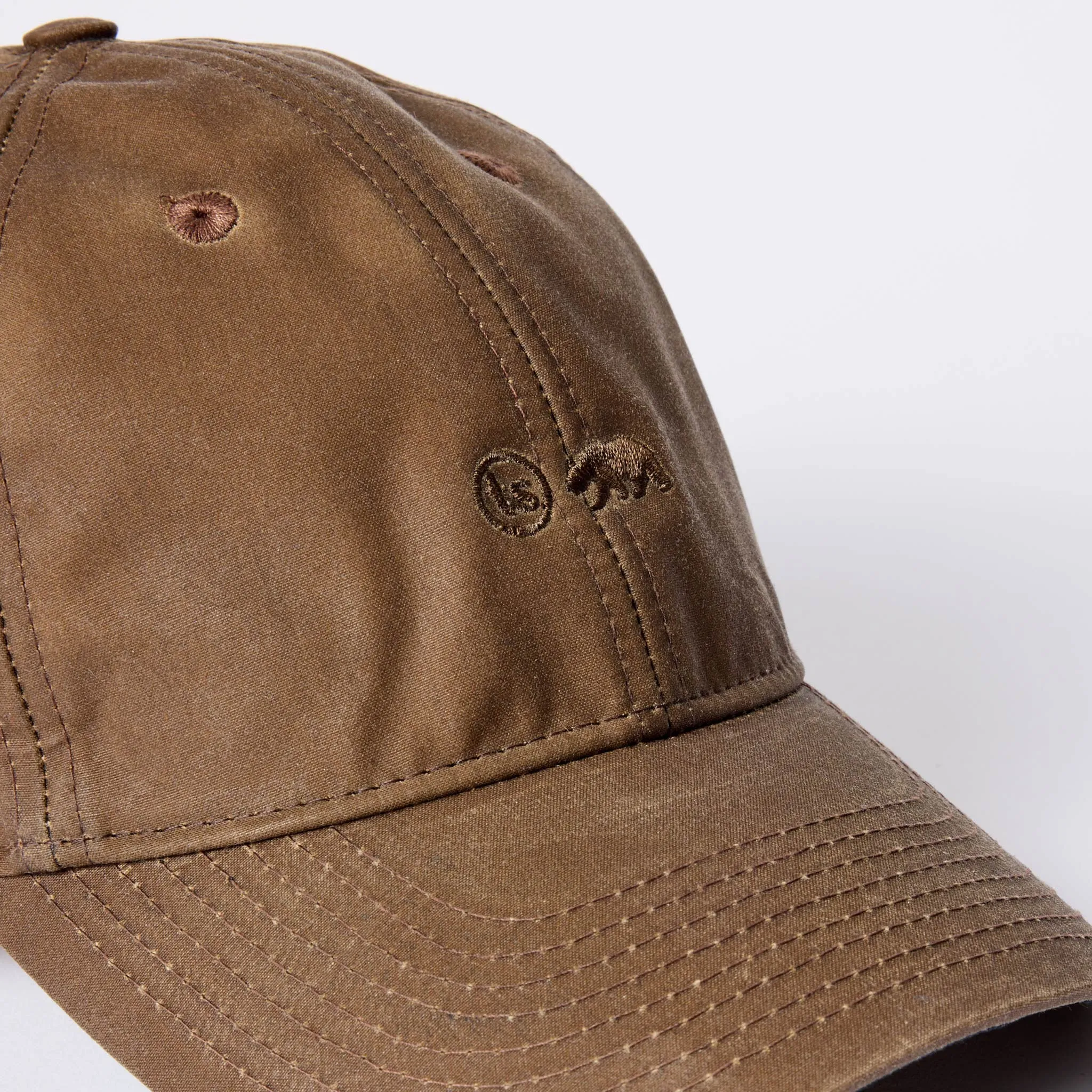 The Ball Cap in Dark Khaki Waxed Canvas