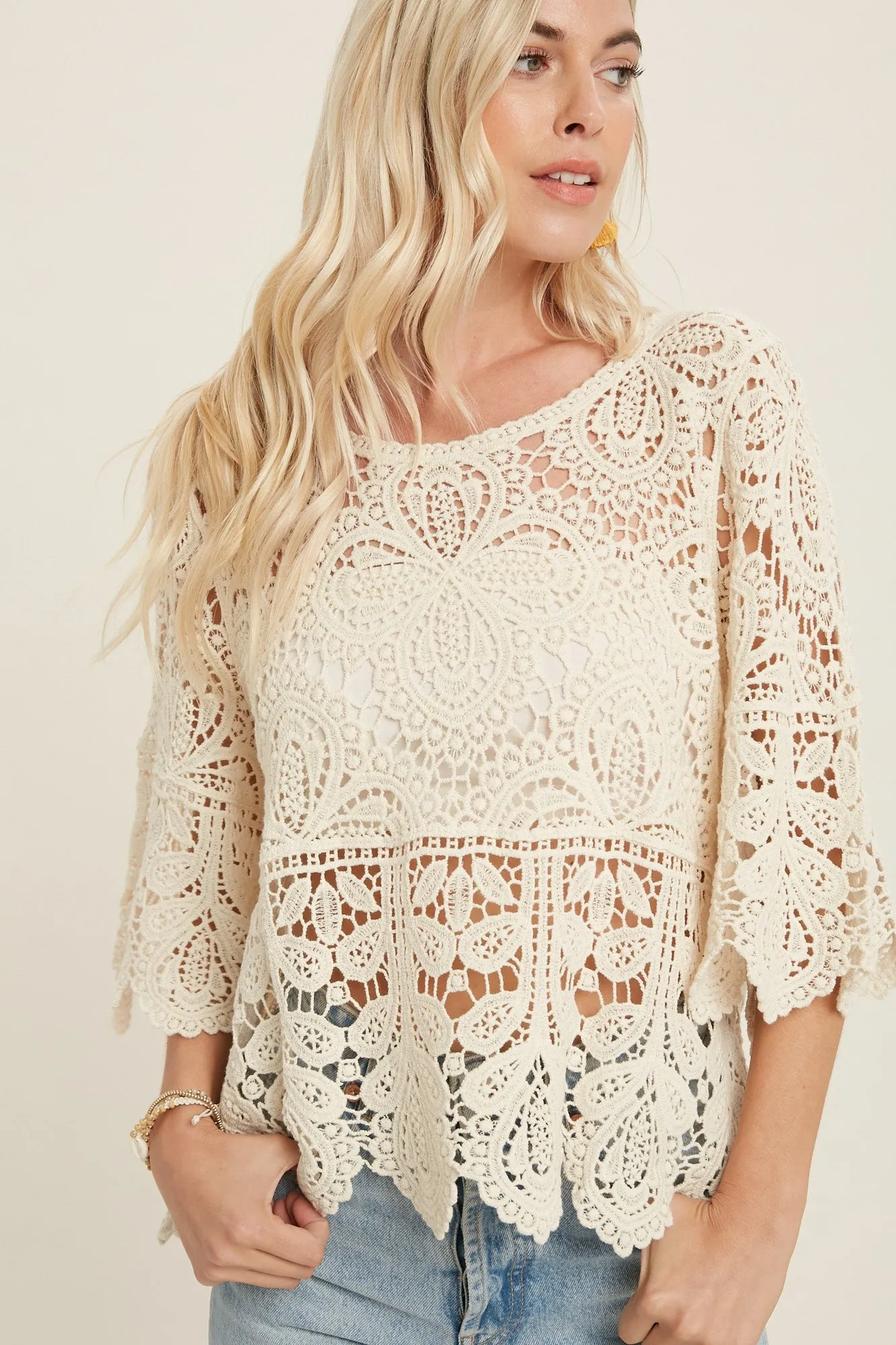 The Titan Crochet Detail Top